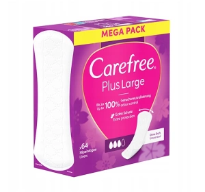 Carefree Plus Large wkładki higieniczne bezzapachowe 64 sztuki