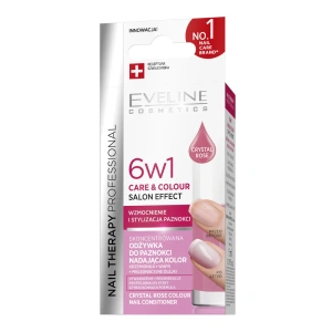 Eveline Cosmetics Nail Therapy Professional 6w1 Care And Colour skoncentrowana odżywka do paznokci Crystal Rose 5 ml