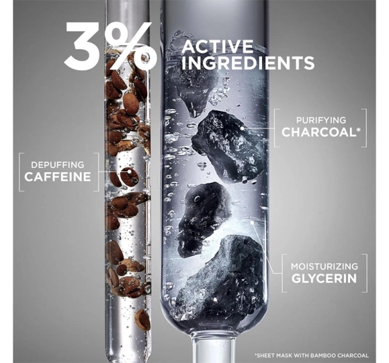 Garnier Charcoal Caffeine płatki pod oczy 2 sztuki